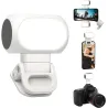 Luz de relleno magnética con clip para teléfono y soporte de zapata fría