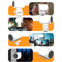 Luz de relleno magnética con clip para teléfono y soporte de zapata fría