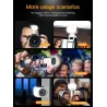 Luz de relleno magnética con clip para teléfono y soporte de zapata fría