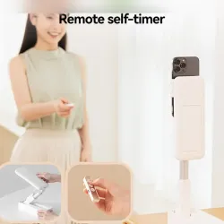 Soporte de celular, plegable, extensible y con un soporte de autoespectador de lámpara de luz de relleno