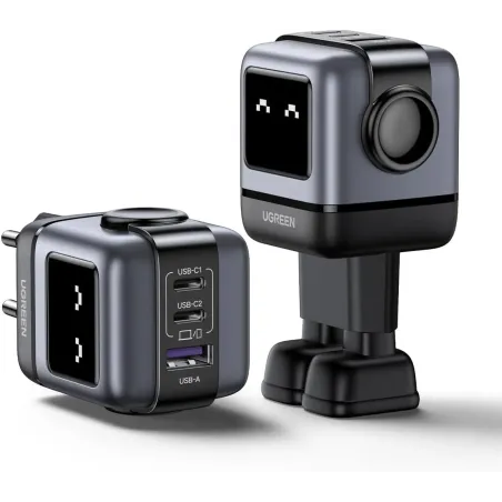 UGREEN Uno - Bloque de carga USB C de 65 W, Nexode, cargador GaN de 3 puertos