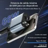 Cargador para carro retráctil rápido de 120 W con 2 cables USB tipo C