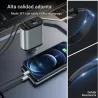 Cargador rápido para carro de teléfono 4 en 1 de 66 W, 2 cables retráctiles y 2 puertos USB, cargador de automóvil
