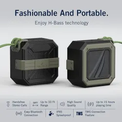Bocina NAUTICA Bluetooth, altavoz inalámbrico impermeable, para exteriores