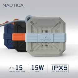 Bocina NAUTICA Bluetooth, altavoz inalámbrico impermeable, para exteriores