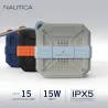 Bocina NAUTICA Bluetooth, altavoz inalámbrico impermeable, para exteriores