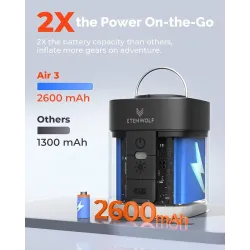 Bomba de aire para inflables con batería de 2600 mAh