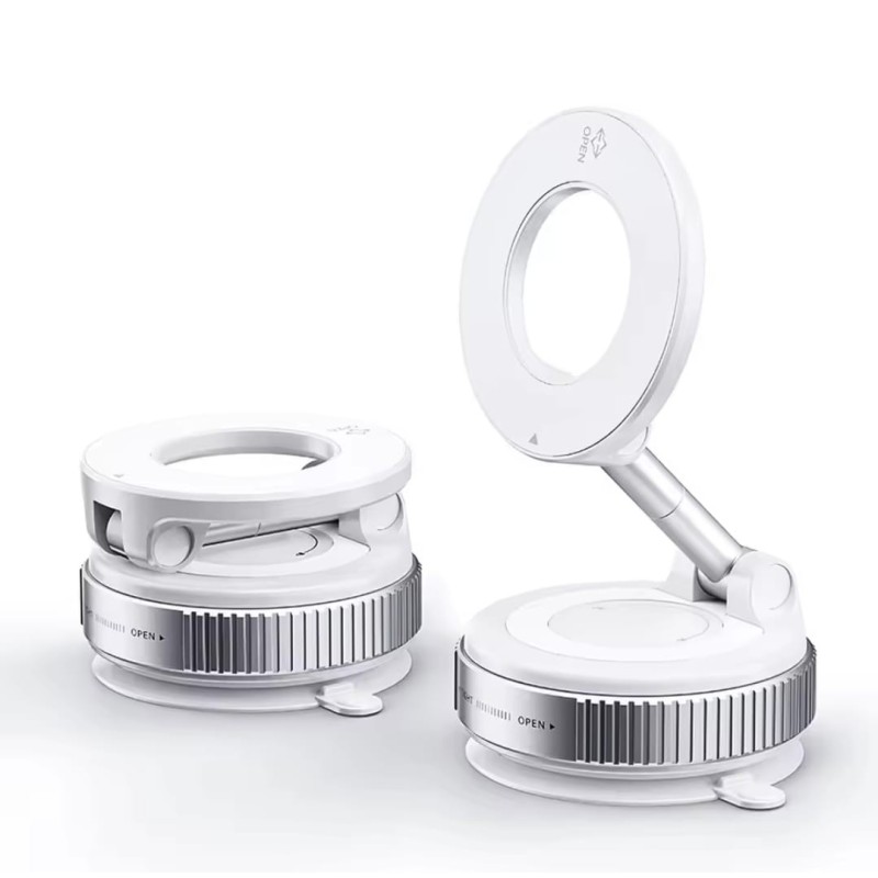 Soporte magnético para teléfono con adsorción al vacío 360° (Color Blanco) Soporte magnético para teléfono con adsorción al vacío 360° (Color Blanco)