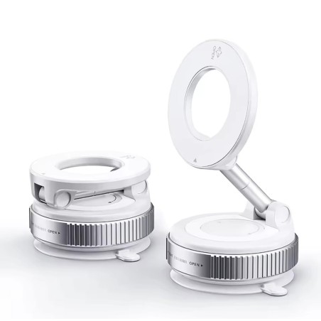 Soporte magnético para teléfono con adsorción al vacío 360° (Color Blanco)