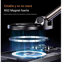 Soporte magnético para teléfono con adsorción al vacío 360° (Color Blanco)