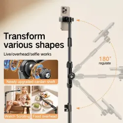 Trípode con brazo telescópico para teléfono